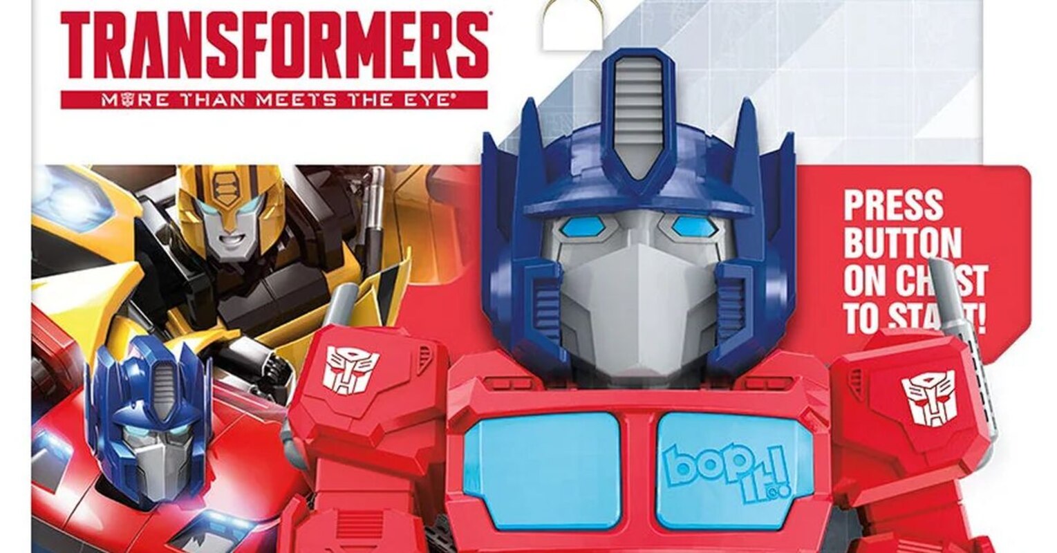 Jon Bailey Showcases Bop It Optimus Prime which he Voices