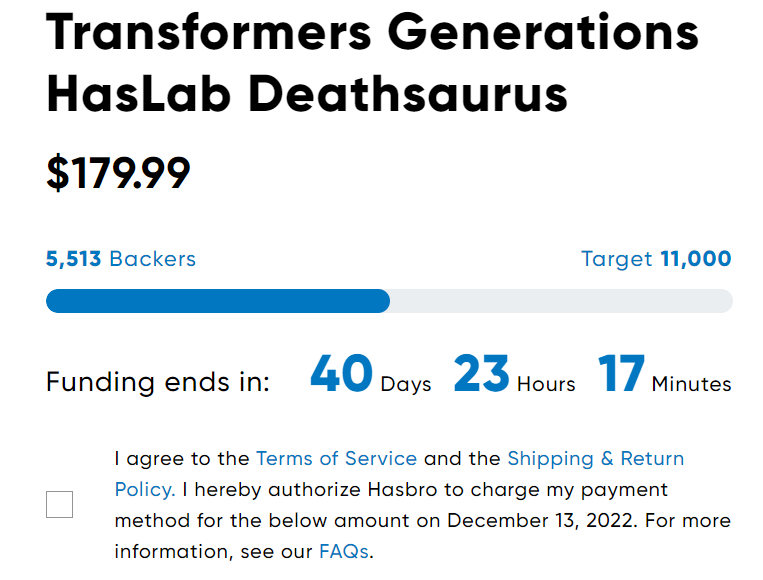 Haslab Updates: Deathsaurus is Halfway There and Victory Saber Shipping Update