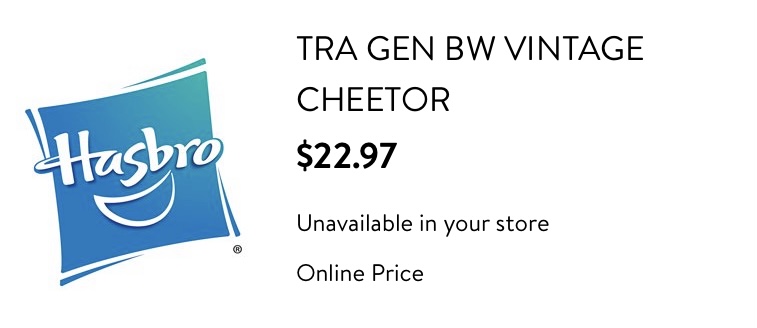 Vintage Beast Wars Transformers Figures Listed on Walmart