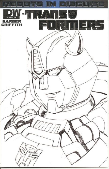 TRANSFORMERS: ROBOTS IN DISGUISE #1 Retailer Incentive Sketch Cover by Dan Khanna