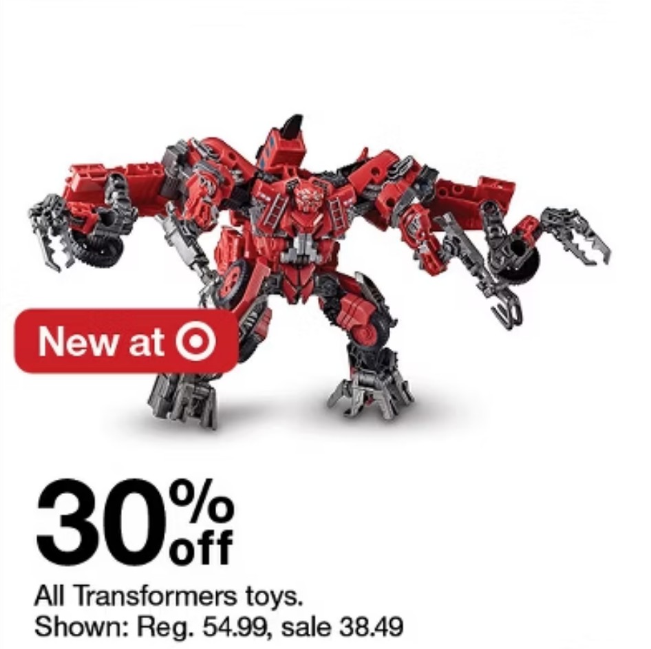 30% Off All Transformers Toys at Target This Week
