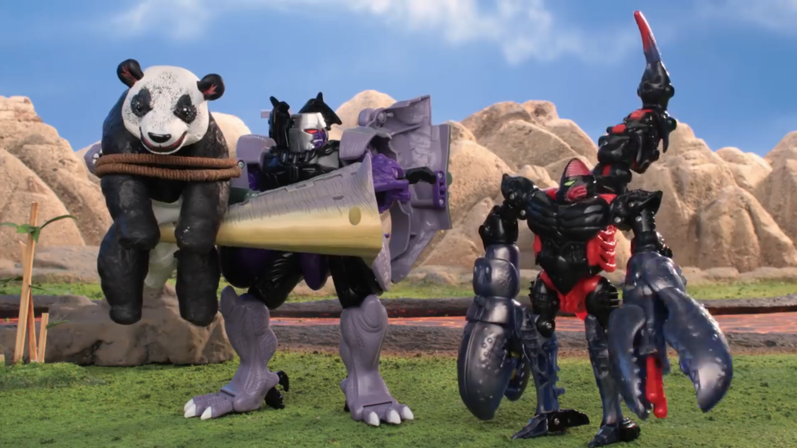 Beast Wars Megatron and Scorponok on Adult Swim clip, featuring David Kaye