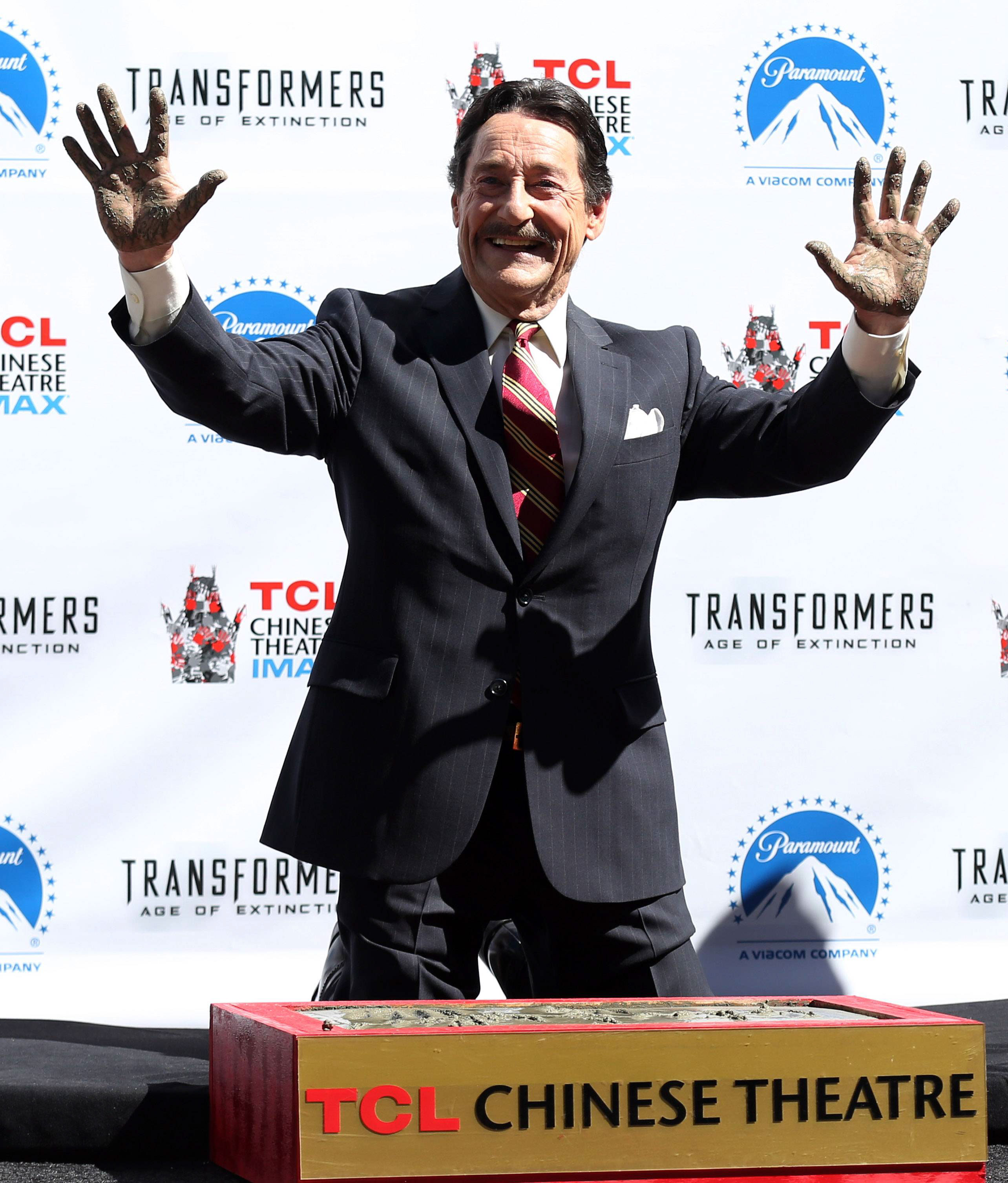 Optimus Prime participates in Walk of Fame handprint ceremony in Hollywood, CA