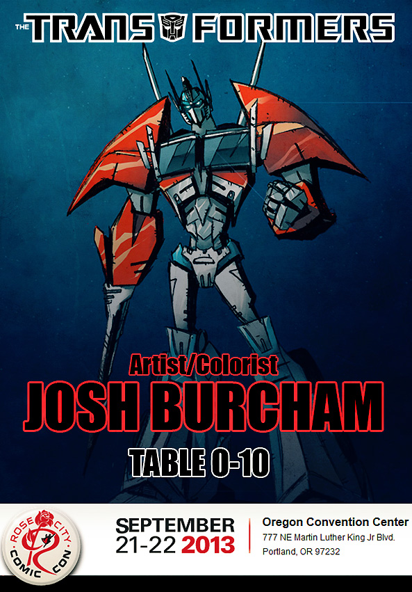 Josh Burcham Attending Rose City Comic Con, Portland, This Weekend