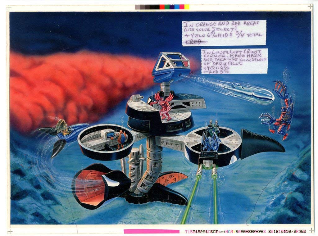 Rare box art prototype for Beast Wars Microverse Orcanoch playset