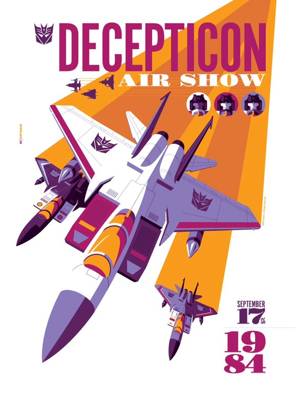 New Transformers Print from Acidfree Gallery, "Decepticon Air Show"