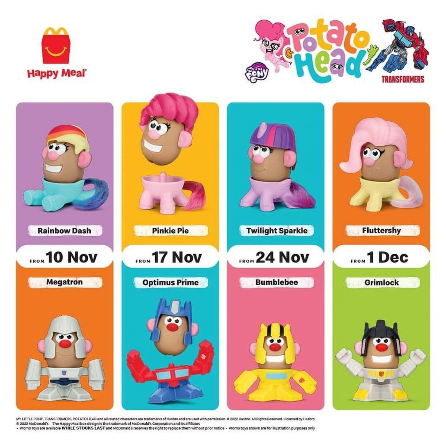 McDonalds in Malaysia have Transformers Mr Potatoe Head Toys + Video Review