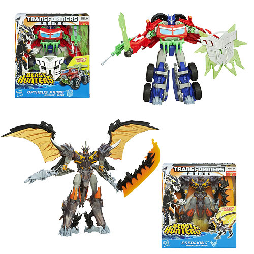 In-Pacakge Images: Transformers Prime Beast Hunters Simplified Voyagers Optimus Prime and Predaking
