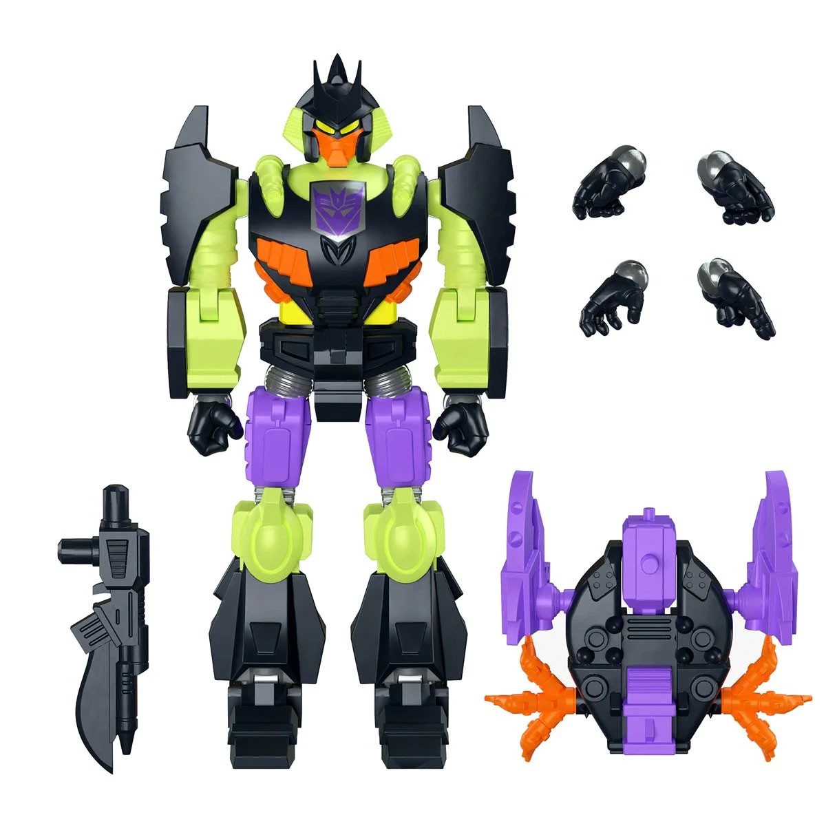 New Super7 Transformers Ultimates Bazai-Tron, Bombshell, Starscream and Optimus revealed!
