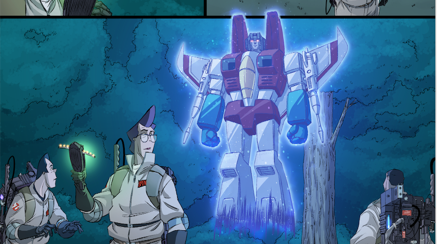 New IDW Transformers x Ghostbusters Sneak Peek: Egon Meets Starscream's Ghost