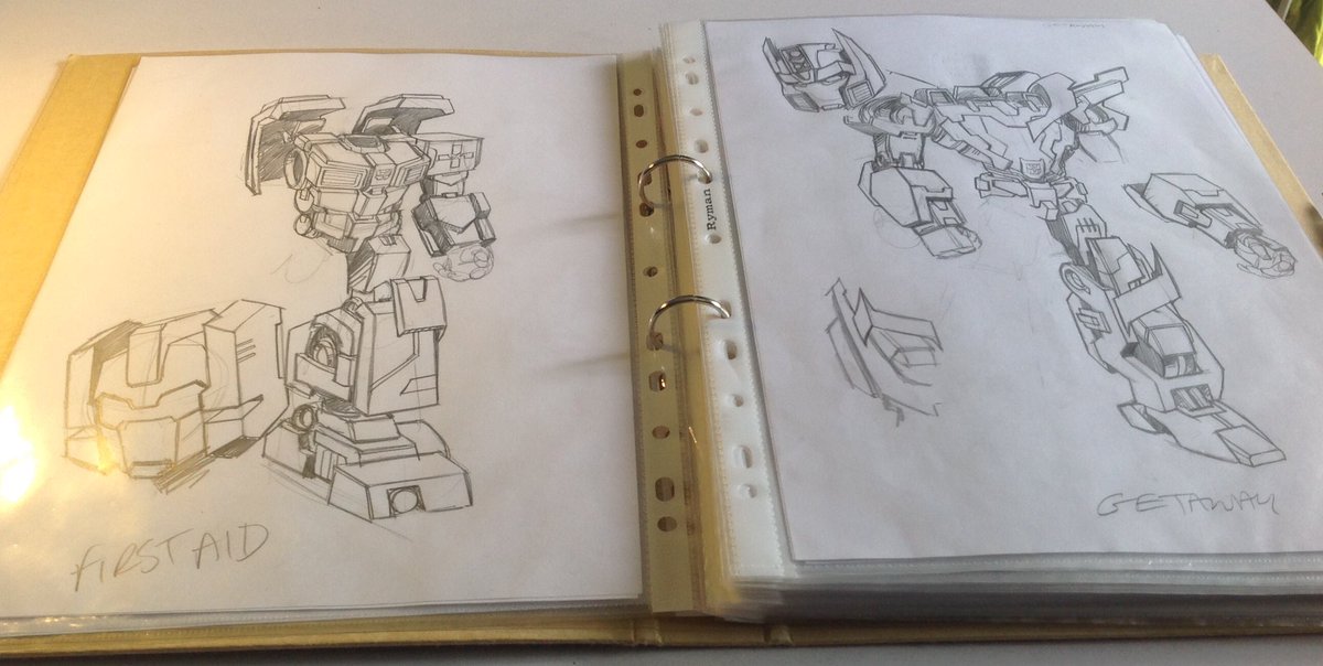 Sketches of Getaway and First Aid by IDW Lost Light artist Jack Lawrence