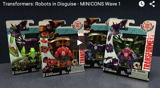 Video Review - Transformers Robots in Disguise Minicons Dragonus, Slipstream, Divebomb, Sawback