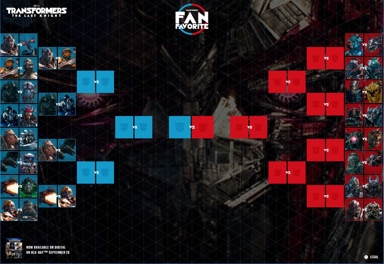Transformers: The Last Knight Character Tournament On Facebook Live