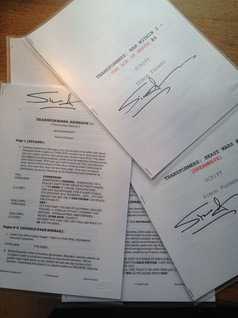 Dreamwave Transformers - The Unpublished Scripts up for Sale on Ebay