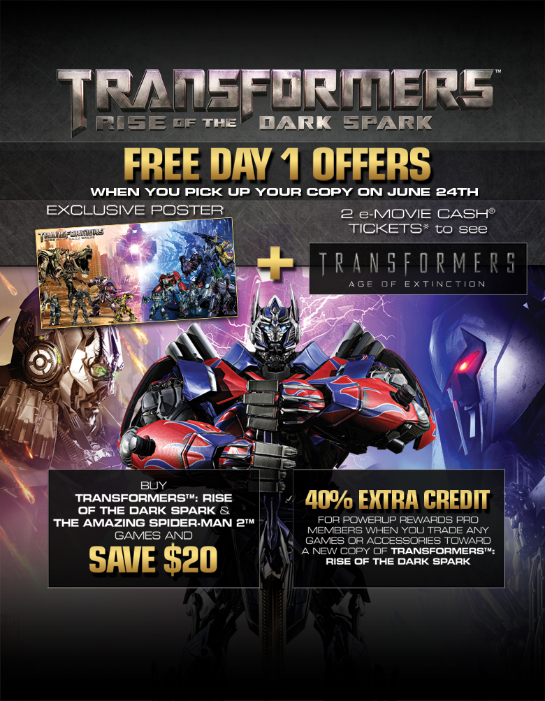 Transformers: Rise of the Dark Spark Day One Deals via GameStop