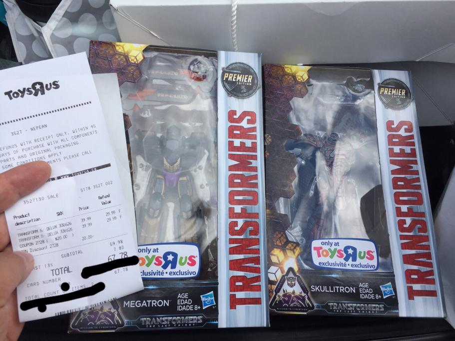 Price Hike of 100% on Toysrus Exclusive Transformers The last Knight Deluxes in Canada