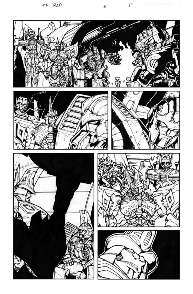 Transformers: Robots in Disguise Ongoing #5 Line Art and Artist Commentary