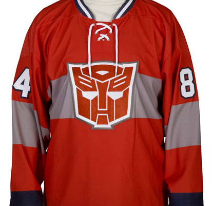 Winner announced from our "Win an Optimus Prime Hockey Jersey from 80sTees.com" contest