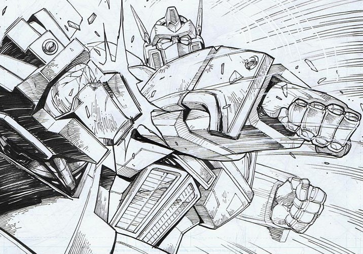 Original Guido Guidi Transformers Comic Book Art for Sale