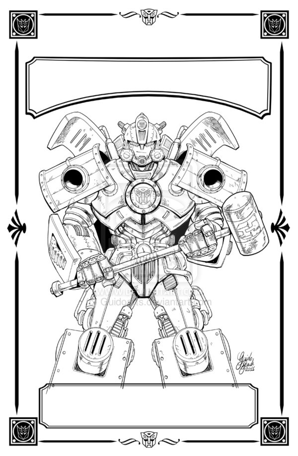 Transformers : Evolutions - Hearts of Steel TPB Reissue Cover Lineart
