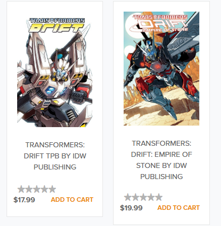 Hasbro Toy Shop Now Selling IDW Transformers Comics