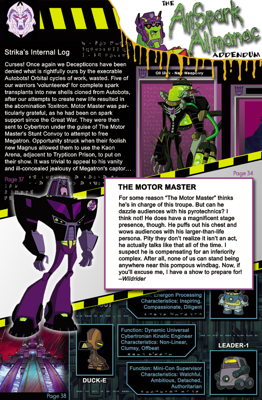 Ark Addendum Update - Ravage's Transformation Sequence Plus AllSpark Almanac Addendum Preview Page