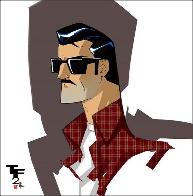 New Transformers: Robots In Disguise Concept art featuring early "Matches Malone like" Denny