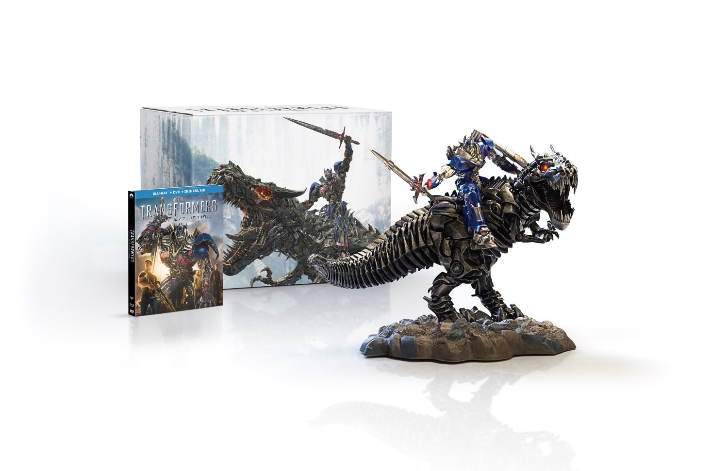 Transformers: Age of Extinction Amazon Limited Edition Blu-Ray and Grimlock Statue Set at $29.99