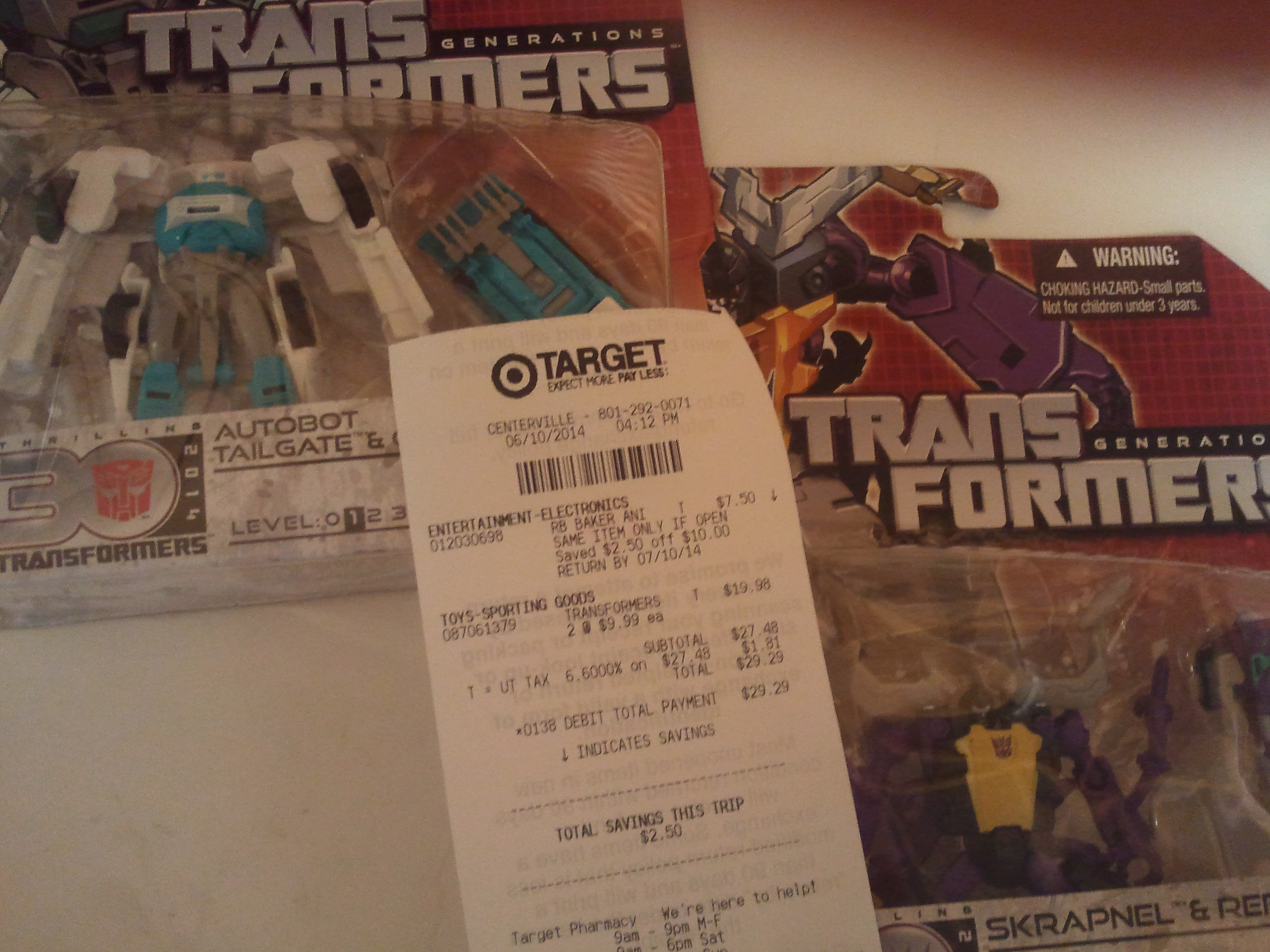 Transformers Generations Legends Tailgate with Groundbuster and Skrapnel with Reflector at US Retail