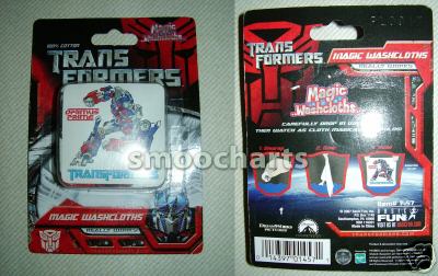 Transformers News: First Look at Transformers Movie Magic Washcloths