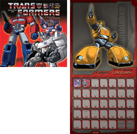 Transformers News: Transformers Generation One Calendar Available For 2008