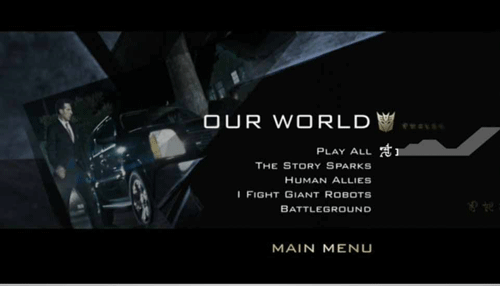 Transformers News: First Look at Transformers Movie Special-Edition 2-Disc DVD Menus