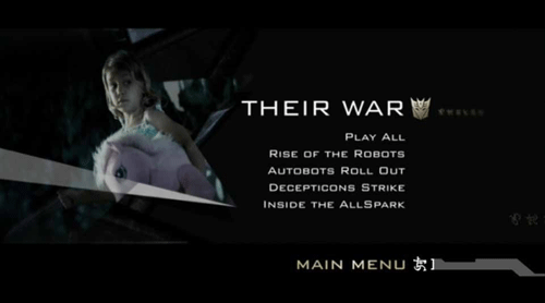 Transformers News: First Look at Transformers Movie Special-Edition 2-Disc DVD Menus