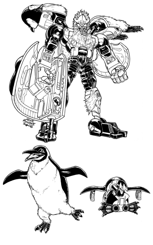 Transformers News: Nick Roche's Beast Wars Sourcebook Line Art