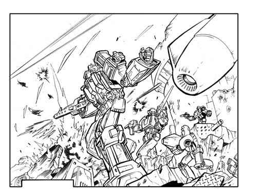 Transformers News: Preview Line Art for Spotlight Wheelie, and retro Cover revealed