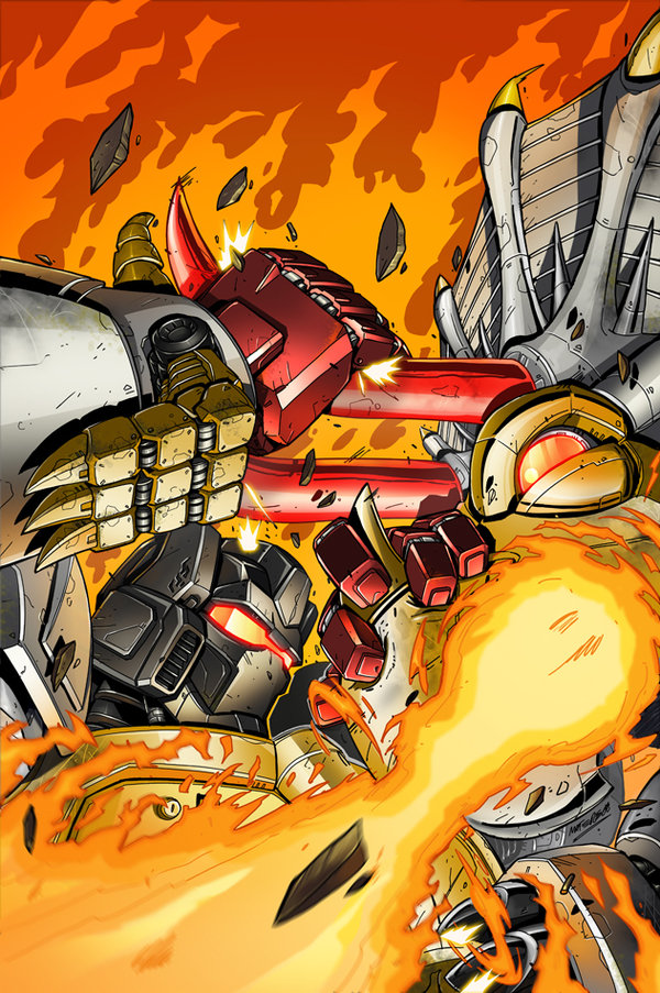 Transformers News: Inks and colors for Maximum Dinobots issue 2 cover {L_IMAGE}