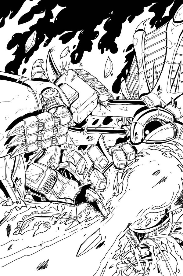Transformers News: Inks and colors for Maximum Dinobots issue 2 cover {L_IMAGE}
