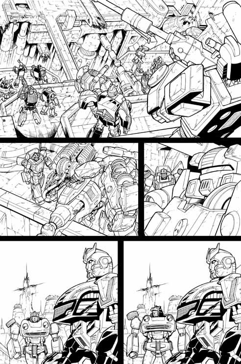 Transformers News: All Hail Megatron #10- Two Pages of Lineart (SPOILER) {L_IMAGE}