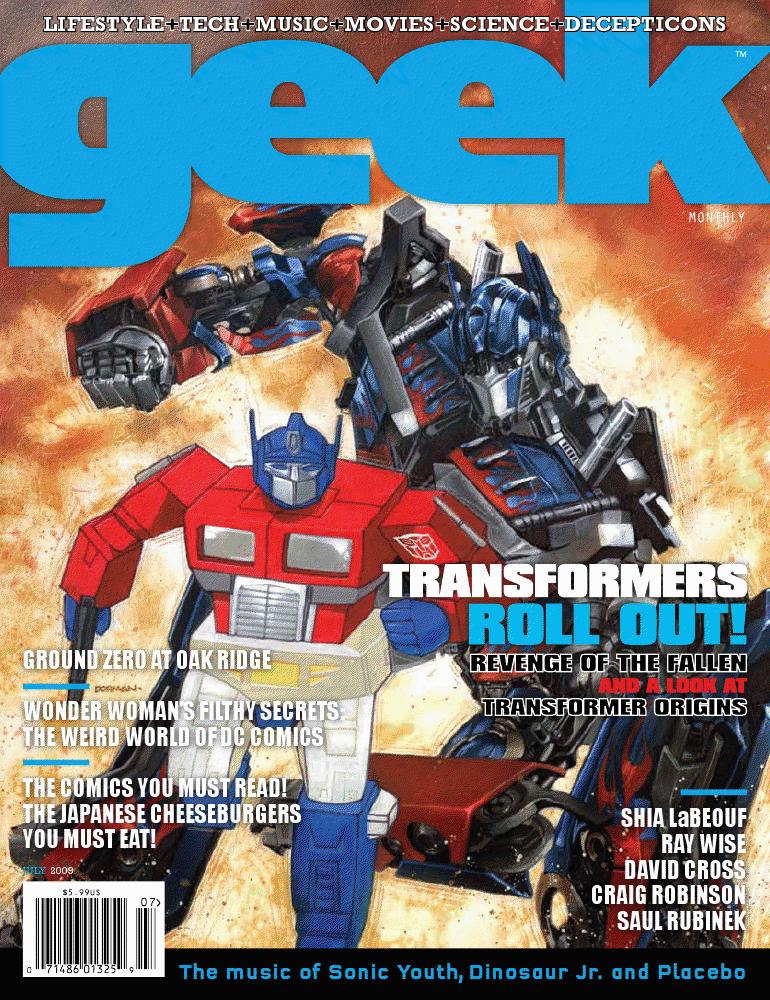 GEEK Monthly to feature Comic Con 09 Transformers Cover