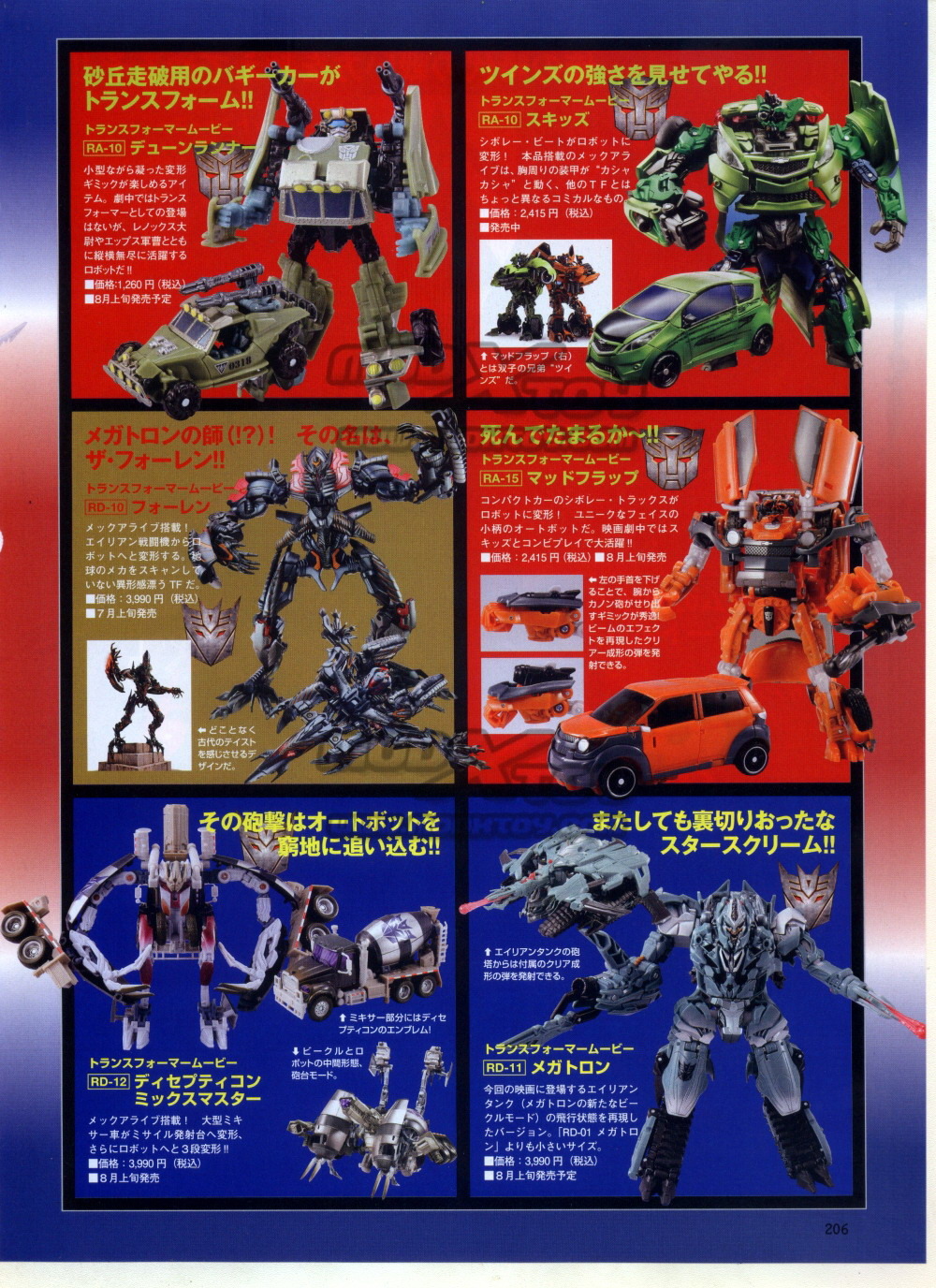 Takara Tomy Transformers ROTF Toys in Dengeki Hobby 08 August Issue