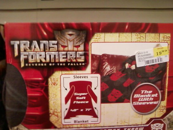 Transformers News: Transformers ROTF Themed Transformers ROTF Themed "Snuggie" Found