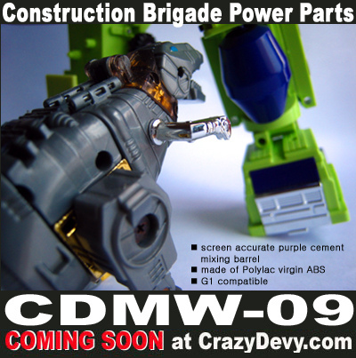 Transformers News: CrazyDevy Update: Cement Mixer Add-on Image