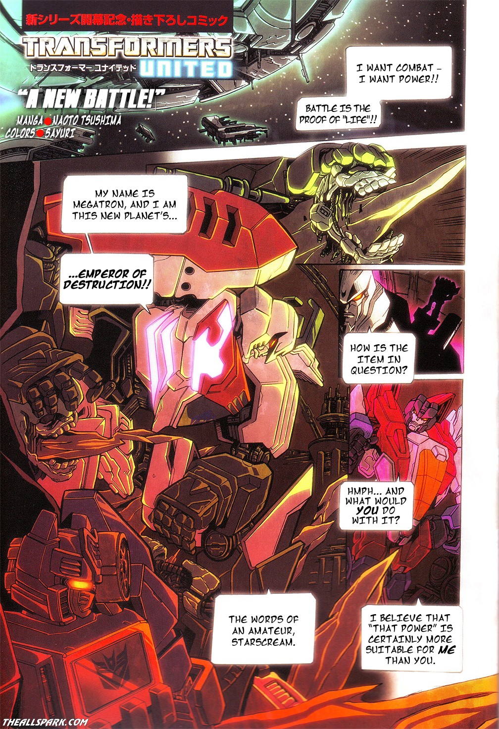 Transformers News: Generations 2010 Transformers United Comic Translated Image