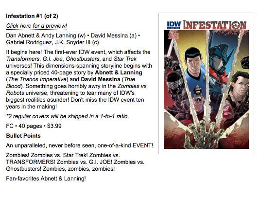 Transformers News: IDW Transformers Releases - January 26th- Let the Infestation Begin! Image