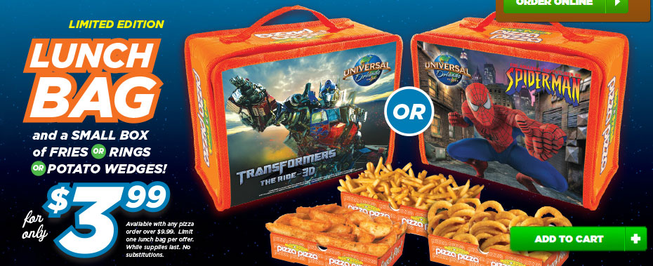 Transformers News: "Pizza Pizza" Offering Transformers-themed Lunchboxes and a Trip to Universal Orlando Transformers News: "Pizza Pizza" Offering Transformers-themed Lunchboxes and a Trip to Universal Orlando