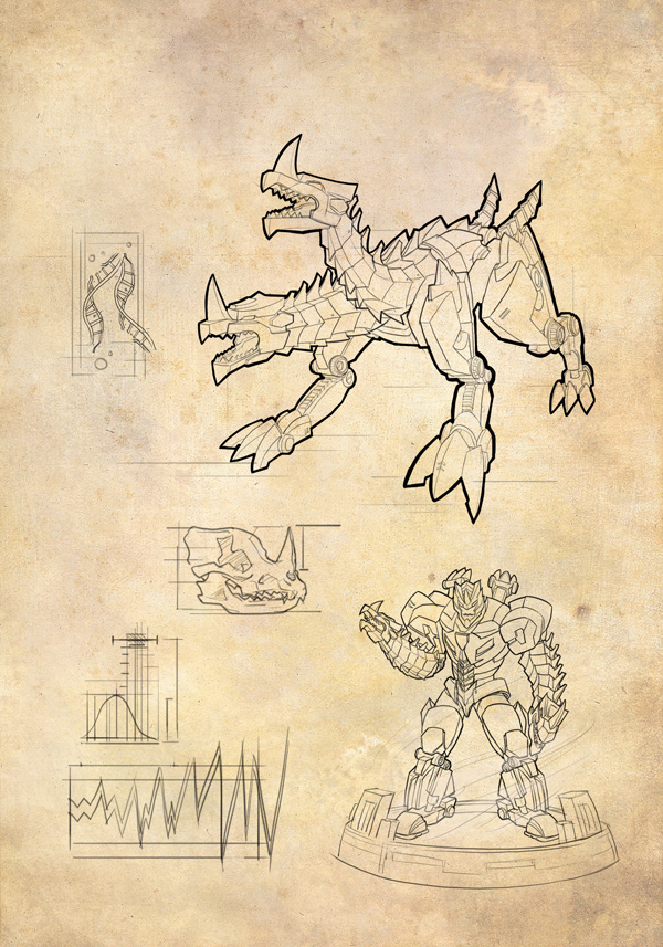 Transformers News: Artist John Forcucci's Shockwave's Lab Notes Artwork Gallery