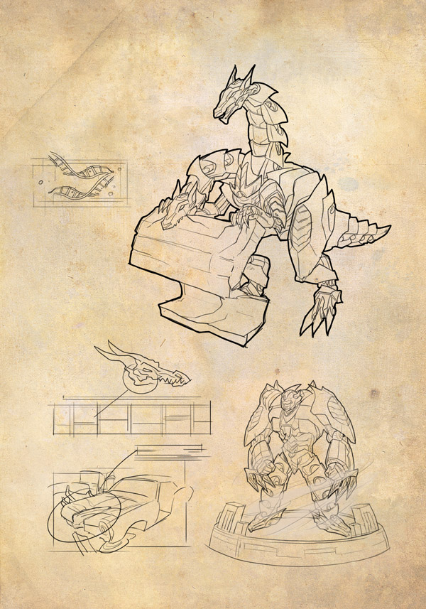 Transformers News: Artist John Forcucci's Shockwave's Lab Notes Artwork Gallery
