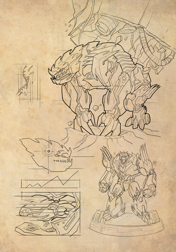 Transformers News: Artist John Forcucci's Shockwave's Lab Notes Artwork Gallery