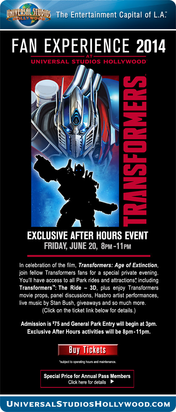 Transformers News: Two Fan Events Celebrate Power of "Transformers" as Age Of Extinction Heads To Theaters in June Transformers News: Two Fan Events Celebrate Power of "Transformers" as Age Of Extinction Heads To Theaters in June
