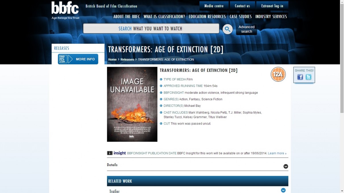 Transformers News: Age Of Extinction's British Board Of Film Classification Confirms An Even Longer Running Time